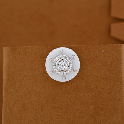 Silver Glow Ceramic Pendant Set