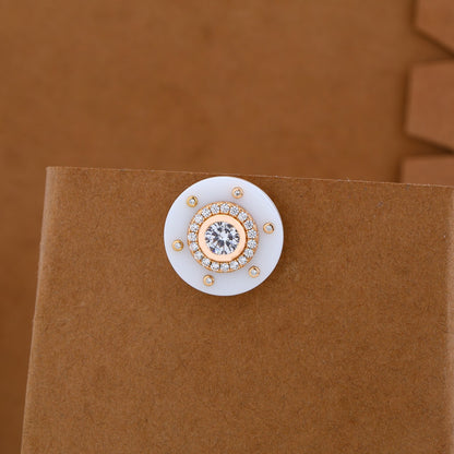 Shimmer Round Rose Ceramic Pendant Set