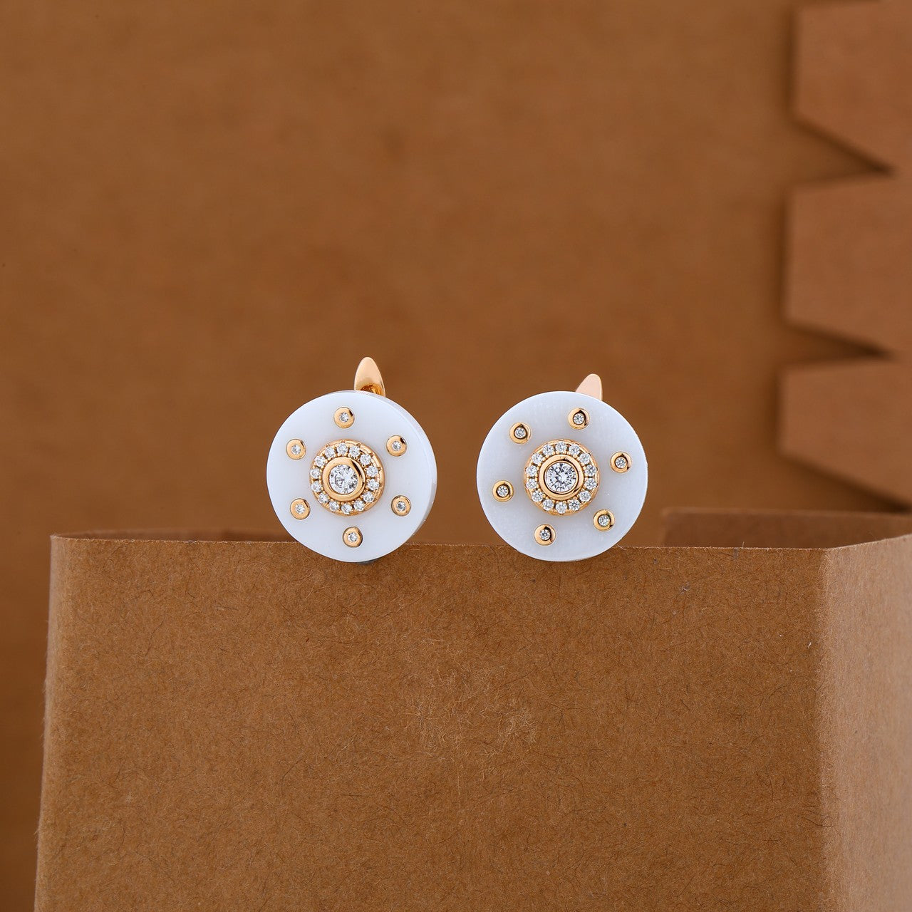 Shimmer Round Rose Ceramic Pendant Set