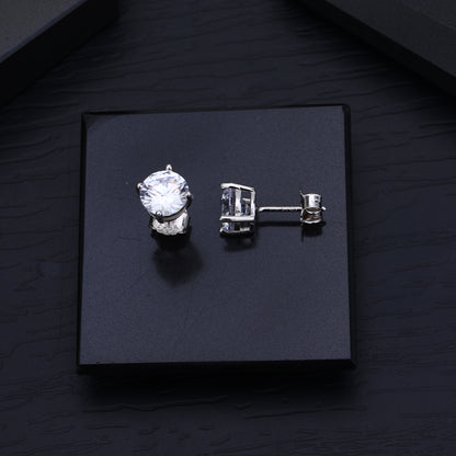 92.5 Sterling Silver Solitaire Pendant & Earrings Set