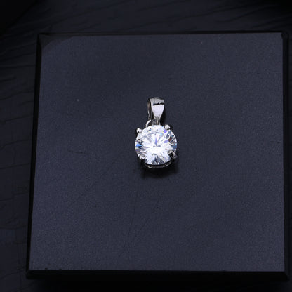92.5 Sterling Silver Solitaire Pendant & Earrings Set