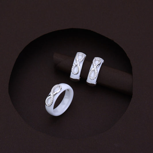 Forever Glow Silver Infinity Set