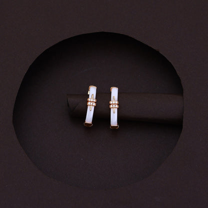 White Ceramic Arrow Silver Rose Set