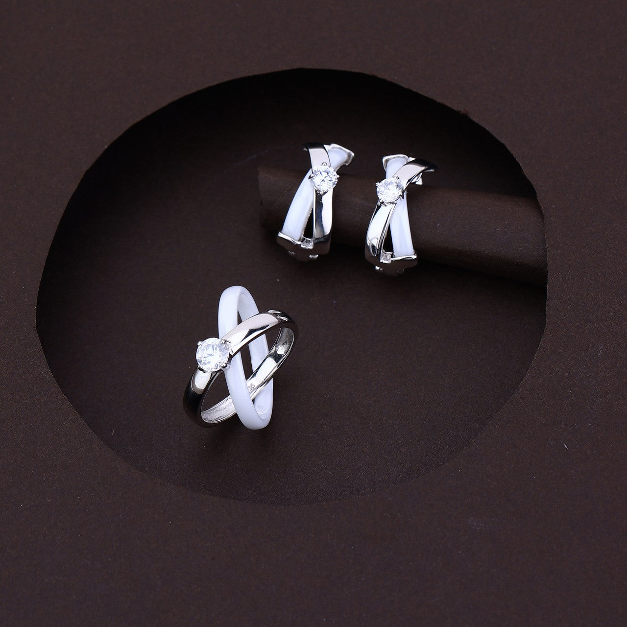 Pure Harmony 2-in-1 Ring & Earrings Silver Set