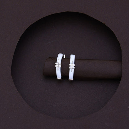 White Ceramic Arrow Silver Set