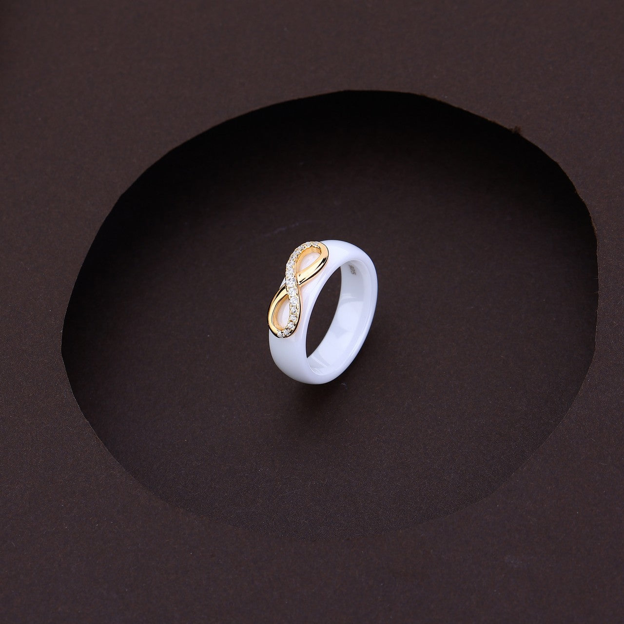 White Grace Infinity Rose Silver Set