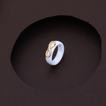 White Grace Infinity Rose Silver Set