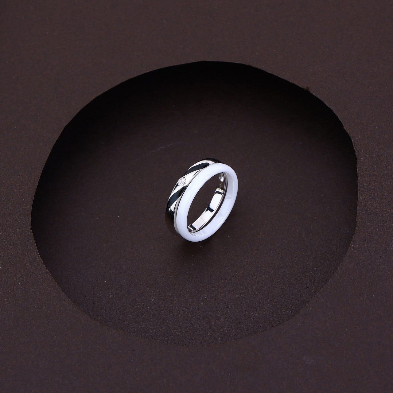 Zen -Twist Dual Tone Silver Ceramic Set