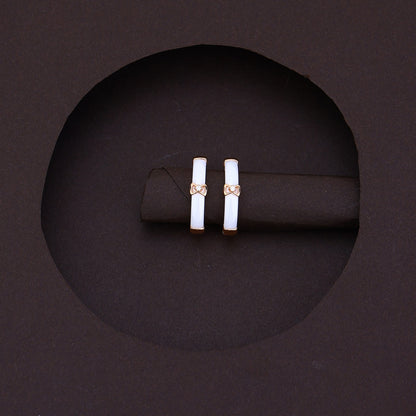 Minimal Luxe White Rose Silver Ceramic Set