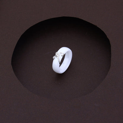 Modern Nature Leaf White Ceramic Set