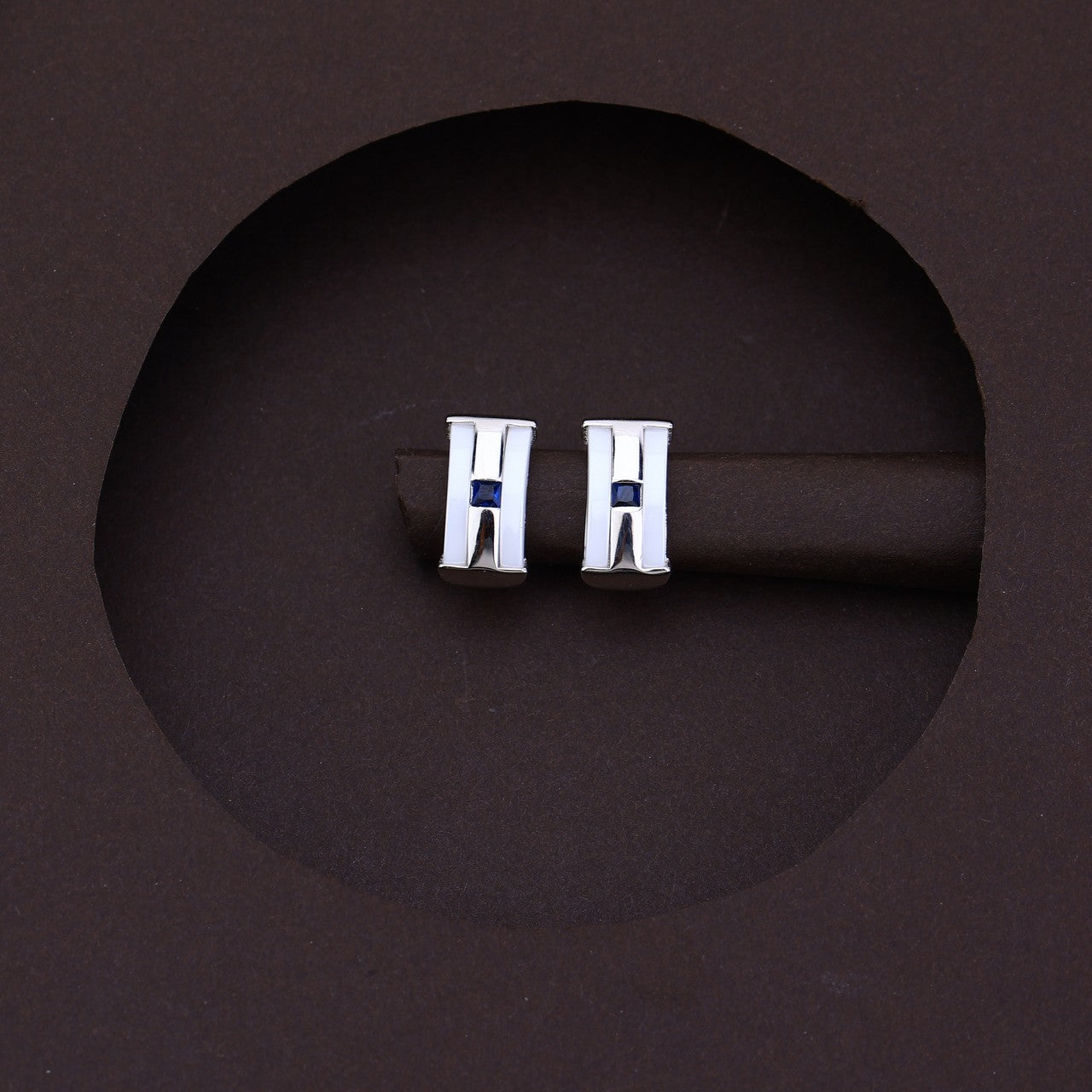 Blue Essence White Ceramic Silver Set