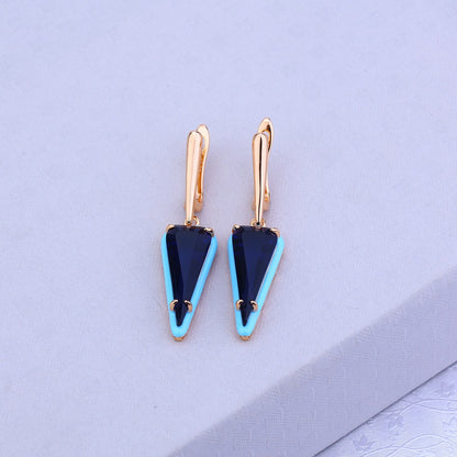 Arctic Edge--Blue Crystal Silver Rose Set