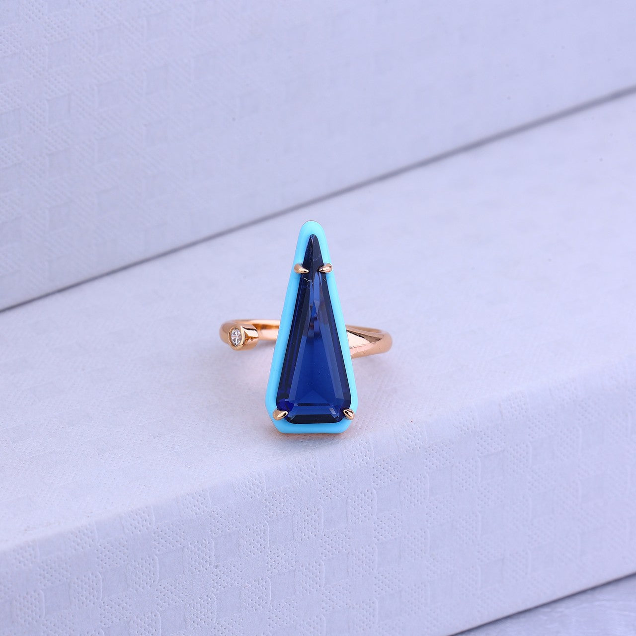 Arctic Edge--Blue Crystal Silver Rose Set