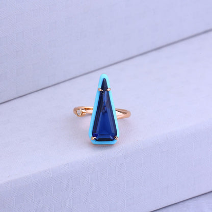 Arctic Edge--Blue Crystal Silver Rose Set