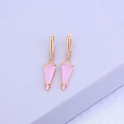 Pink Mirage Rose Silver Set