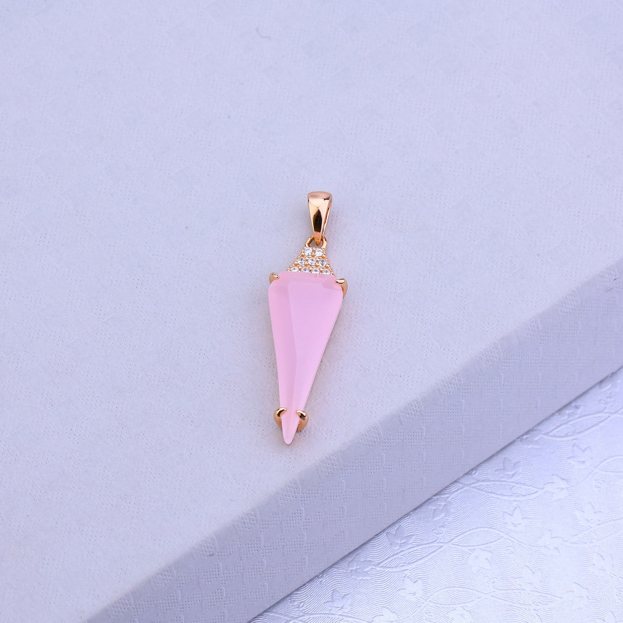 Pink Mirage Rose Silver Set