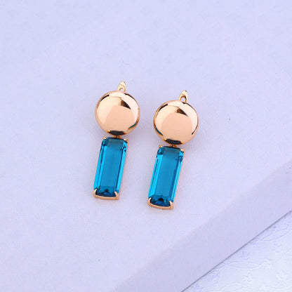 Blue Charm Rose Silver Set