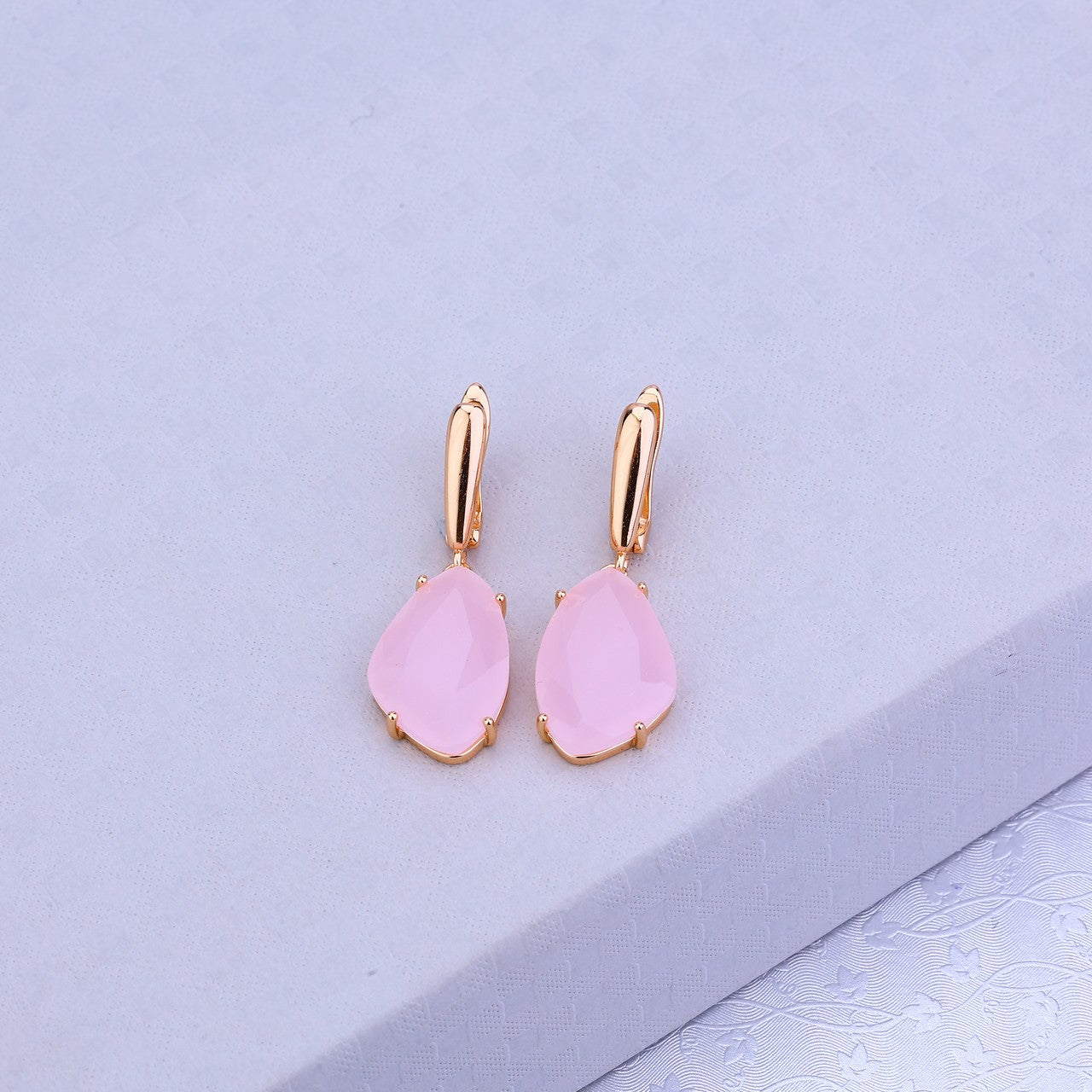 Feel The Pink Glow- 925 Silver Teardrop Set