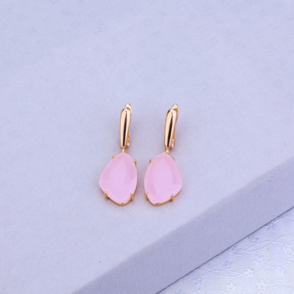 Feel The Pink Glow- 925 Silver Teardrop Set
