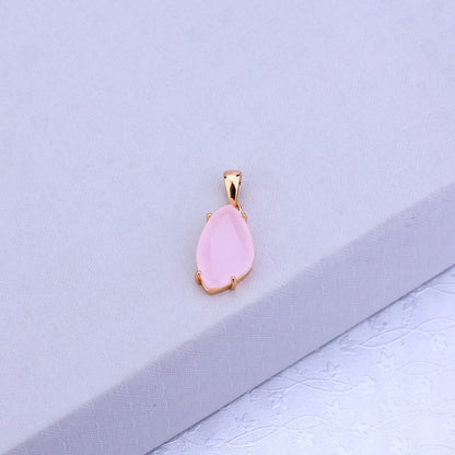 Feel The Pink Glow- 925 Silver Teardrop Set