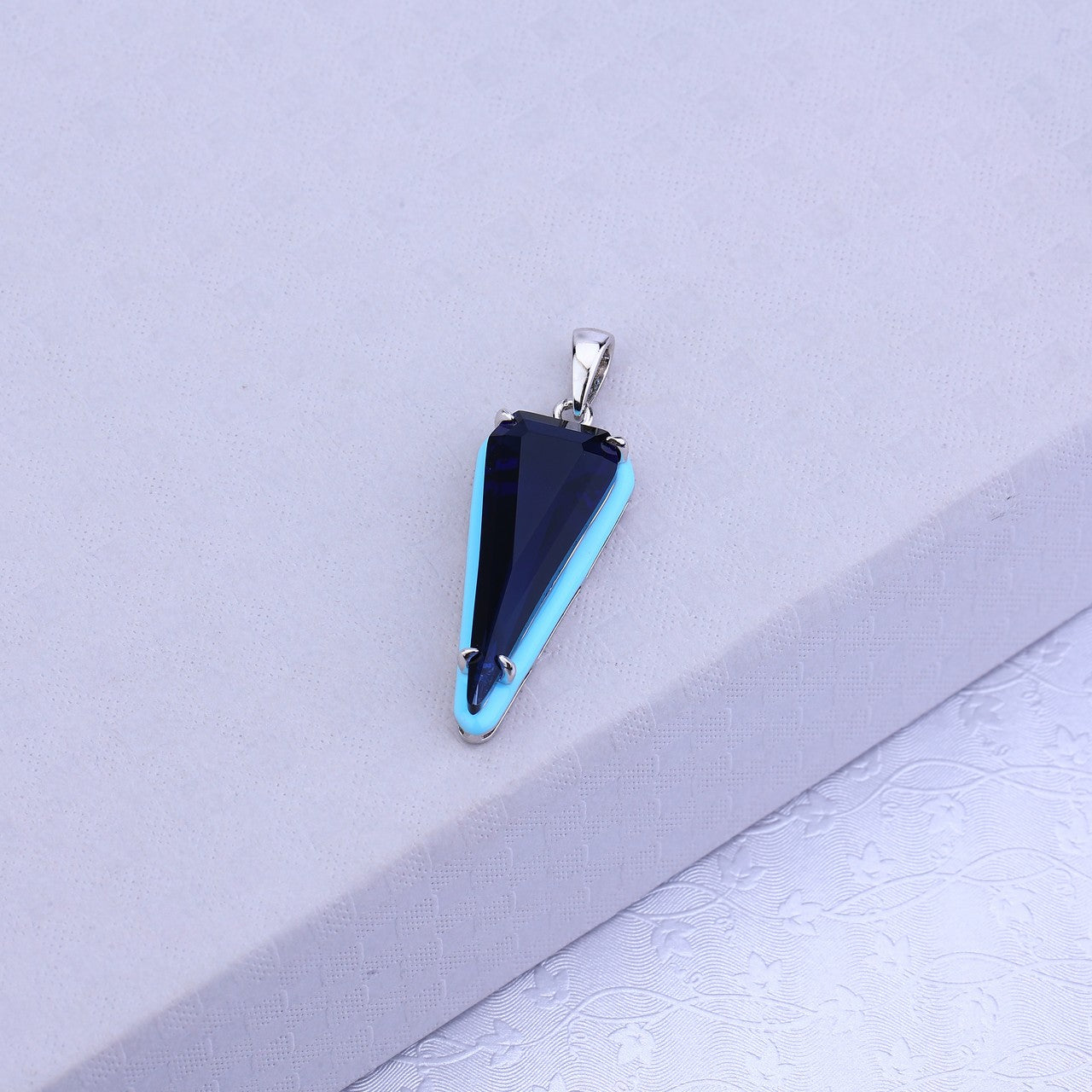 Midnight Aura-- Blue Crystal Silver Set