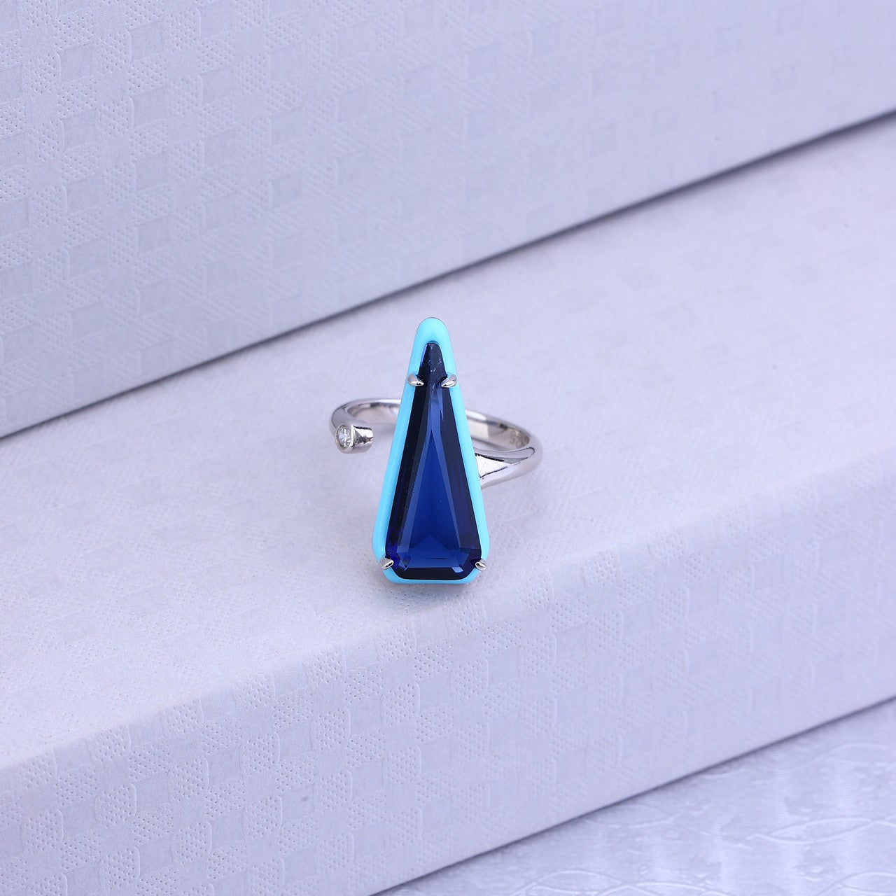 Midnight Aura-- Blue Crystal Silver Set