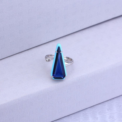 Midnight Aura-- Blue Crystal Silver Set