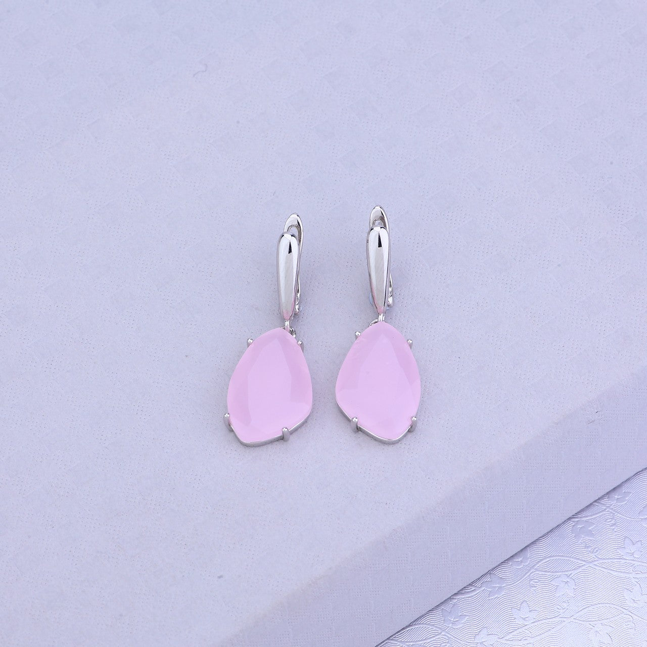 Elegance In Every Drop-- Pink Silver Set