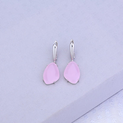 Elegance In Every Drop-- Pink Silver Set