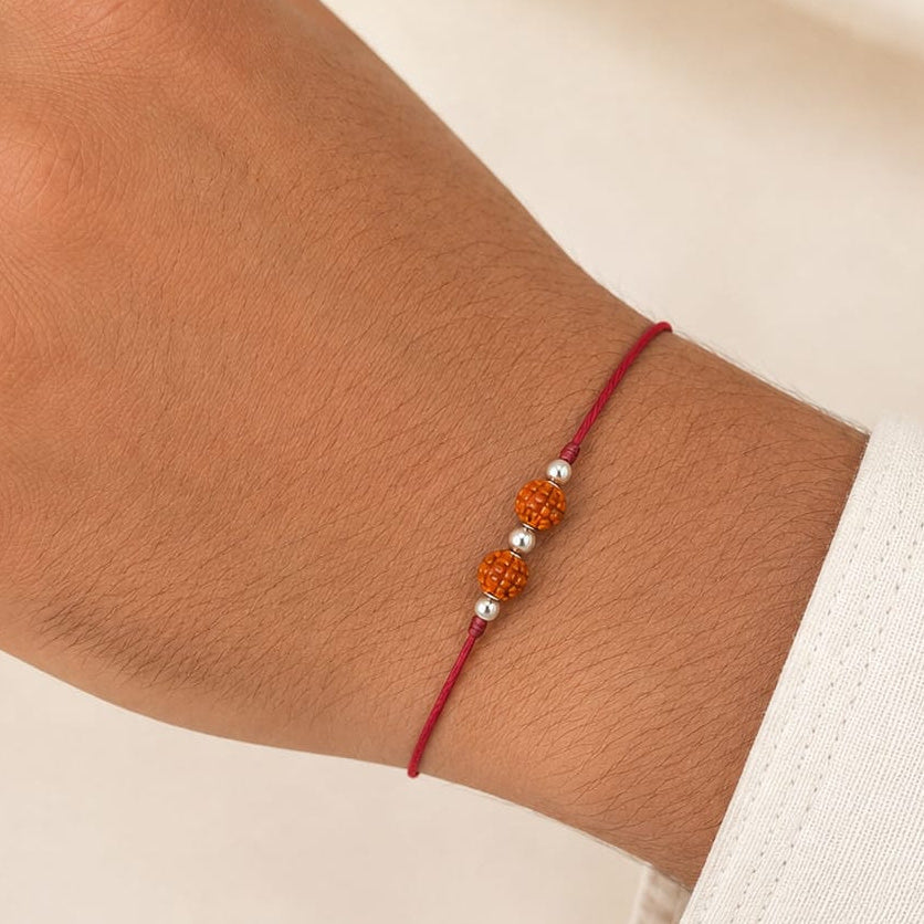 SILVER RAKSHA BANDAN RAKHI