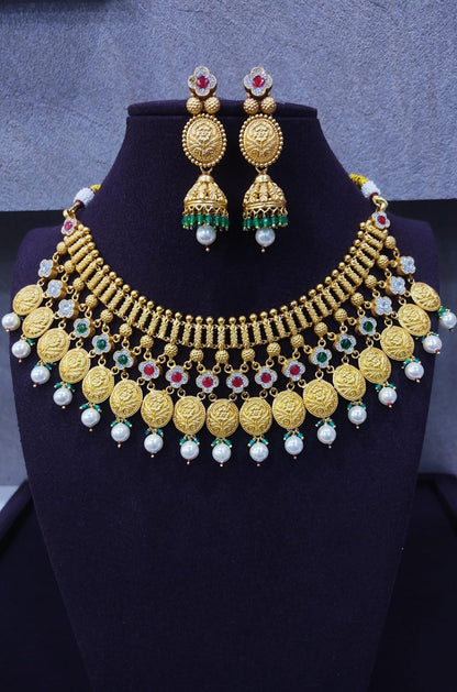 Royal Heritage 925 Sterling Silver Necklace Set With Earrings