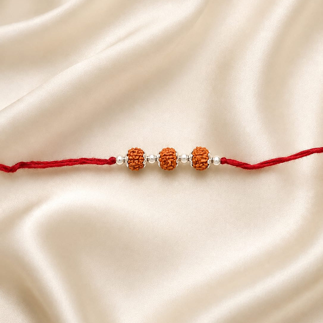 SILVER RAKSHA BANDHAN RAKHI