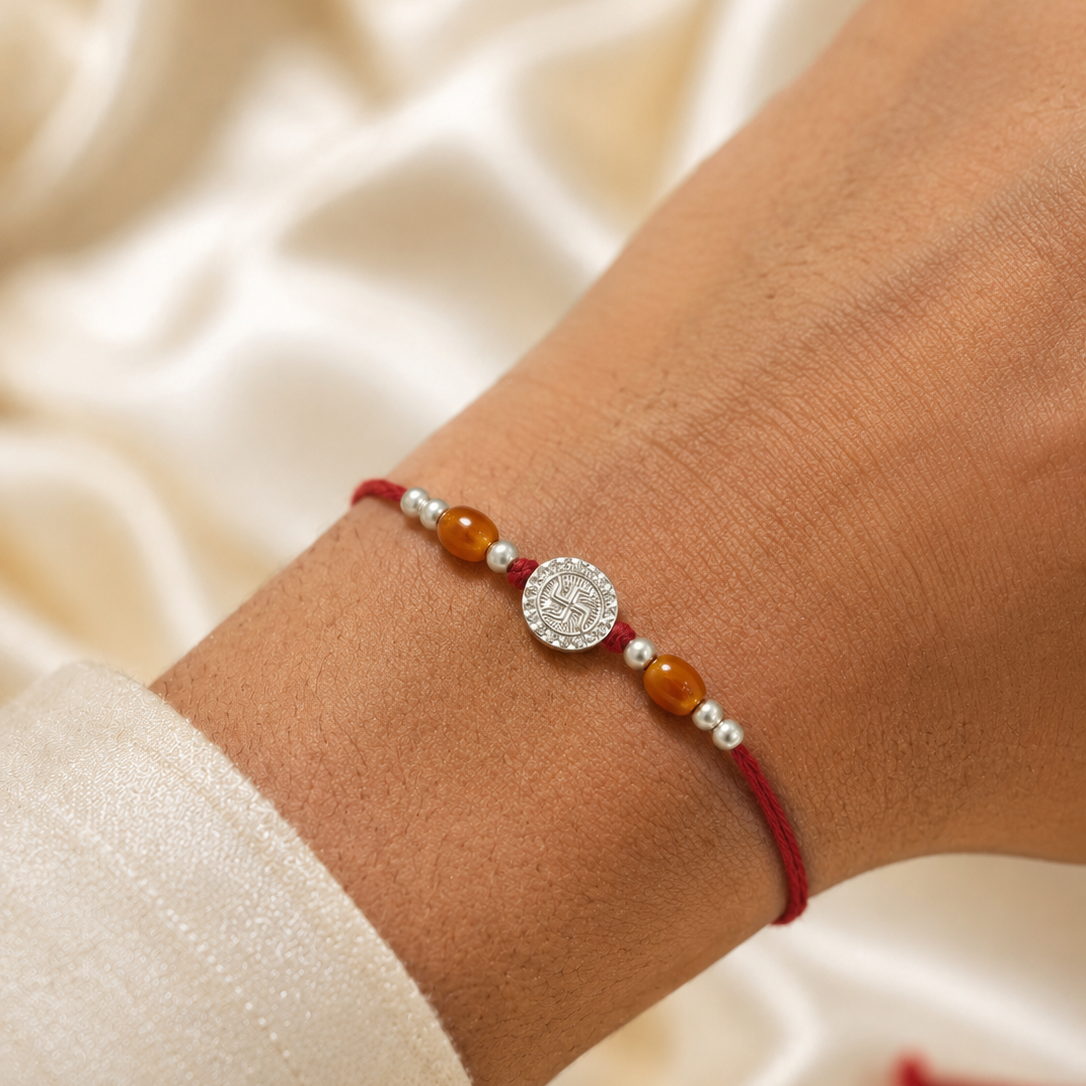 SILVER RAKSHABANDHAN RAKHI