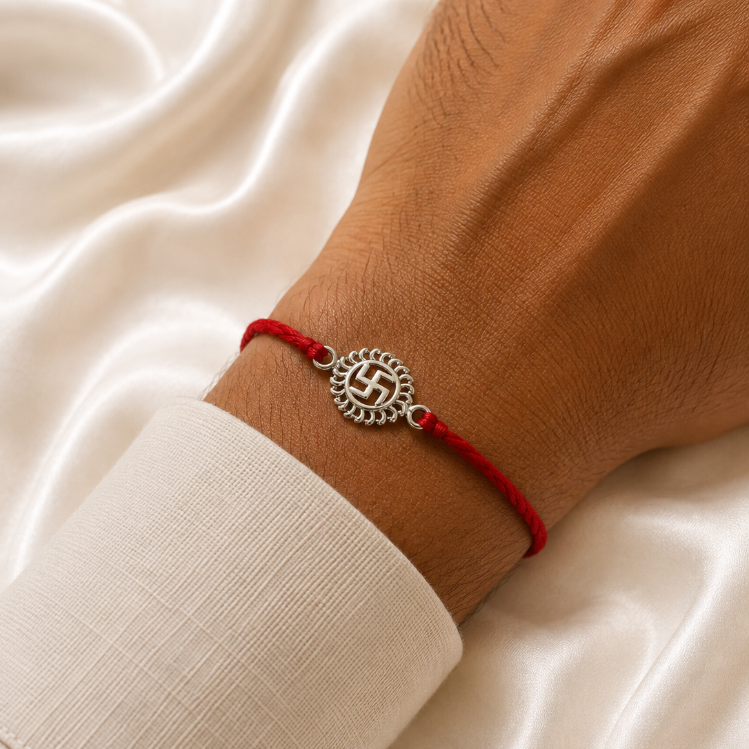 SILVER RAKSHABANDHAN RAKHI