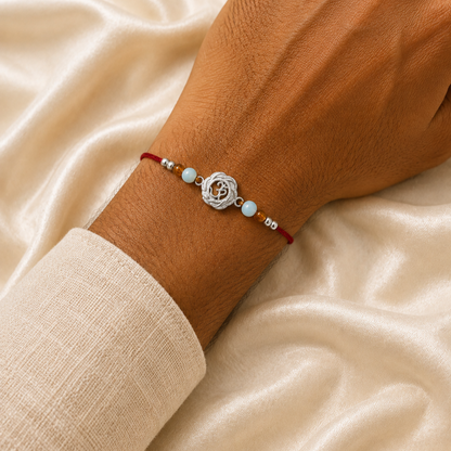 SILVER RAKSHABANDHAN RAKHI