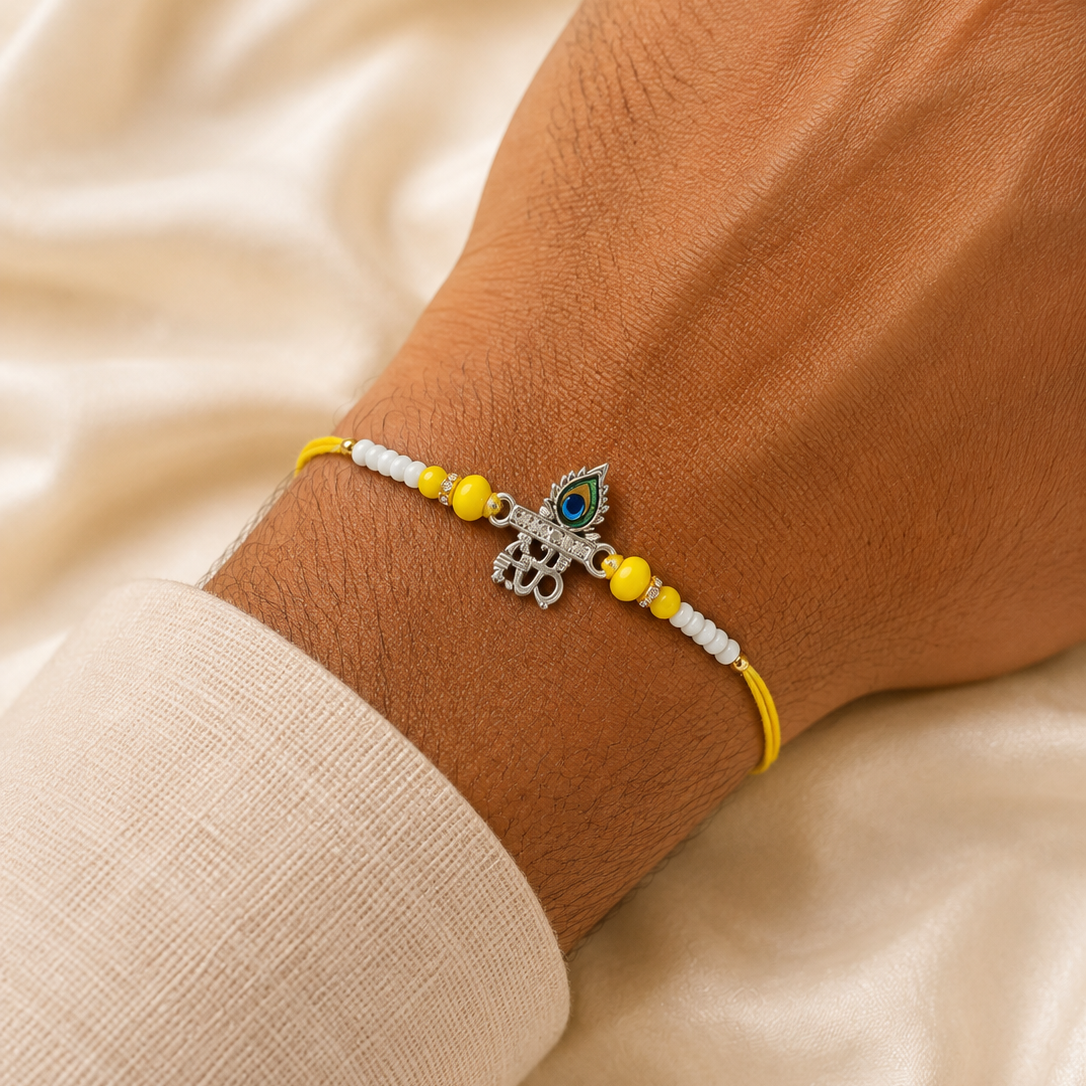 SILVER RAKSHABANDHAN RAKHI