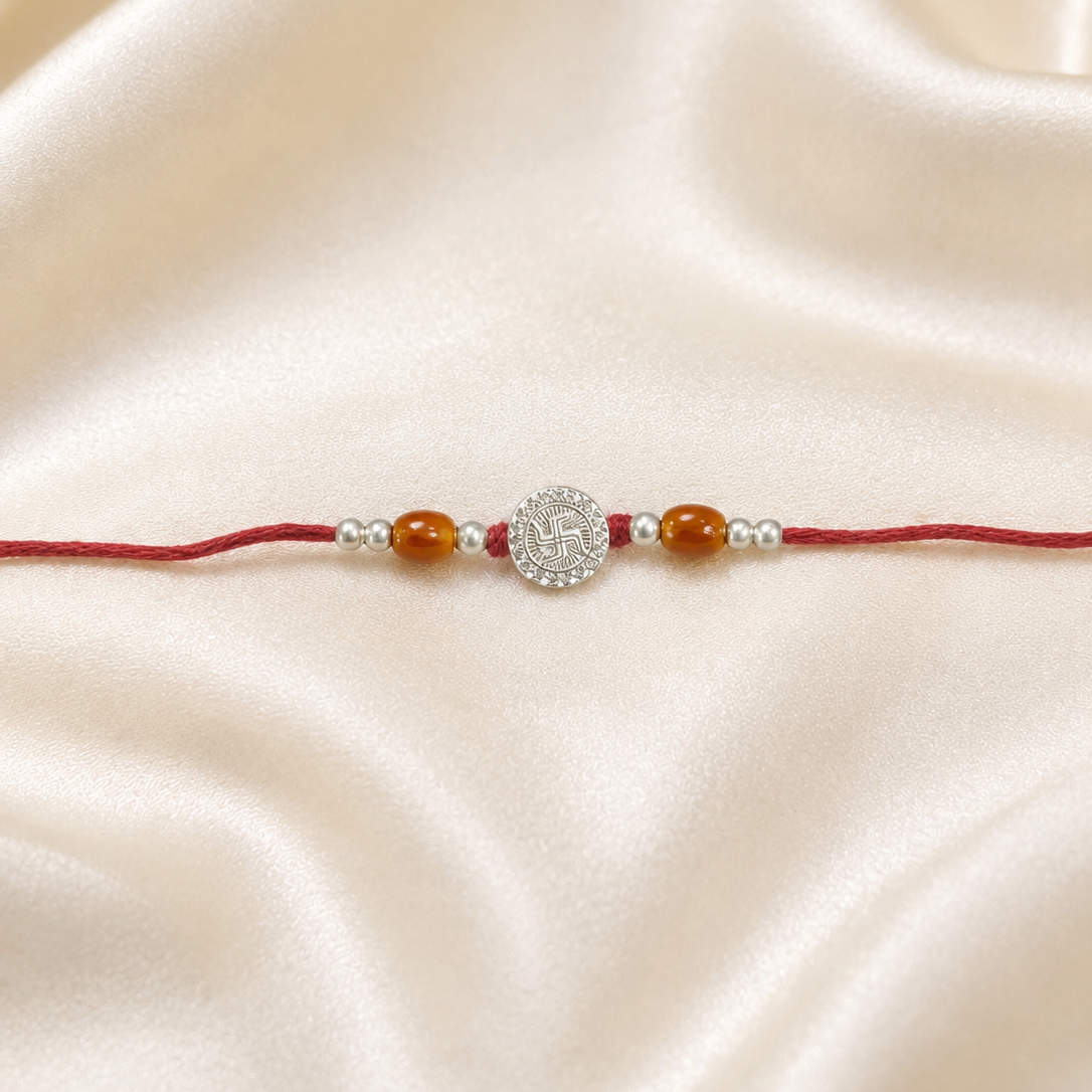 SILVER RAKSHABANDHAN RAKHI