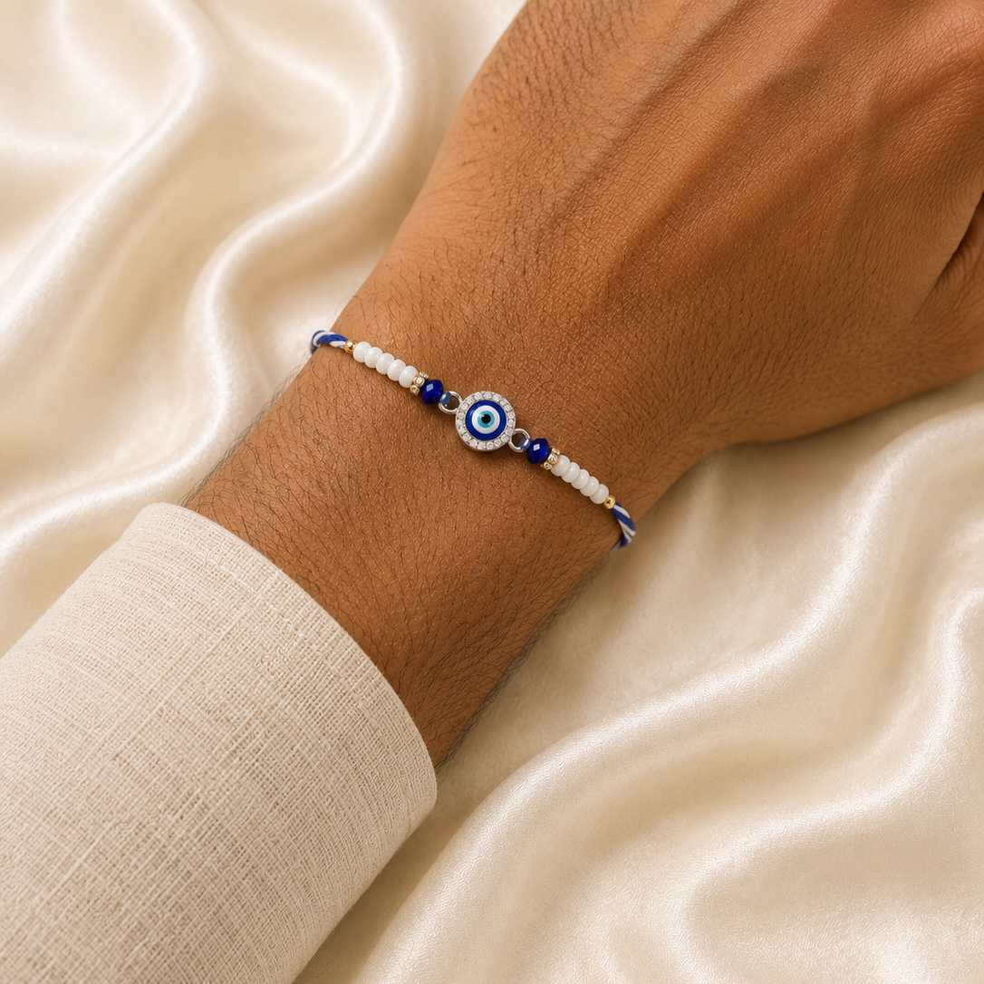 SILVER RAKSHA BANDHN RAKHI