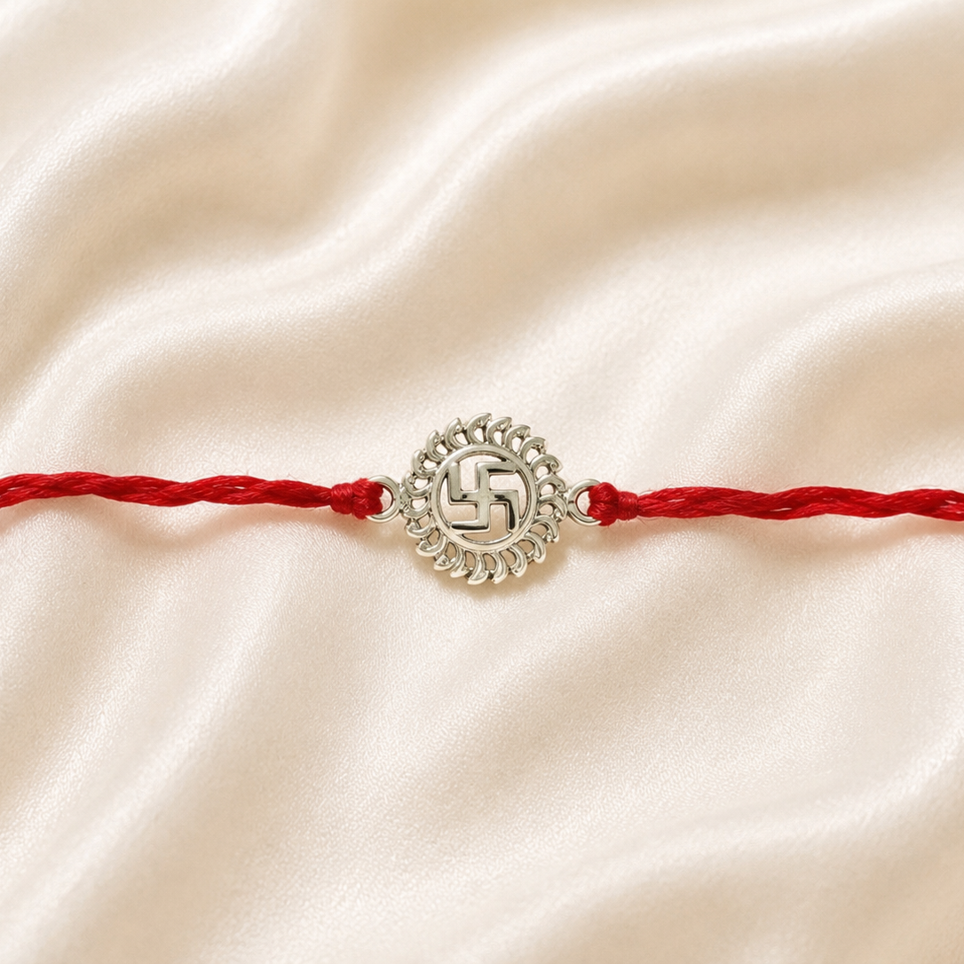 SILVER RAKSHABANDHAN RAKHI