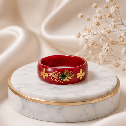 Decorative Gold-Wire & Sticker Fashion Ring