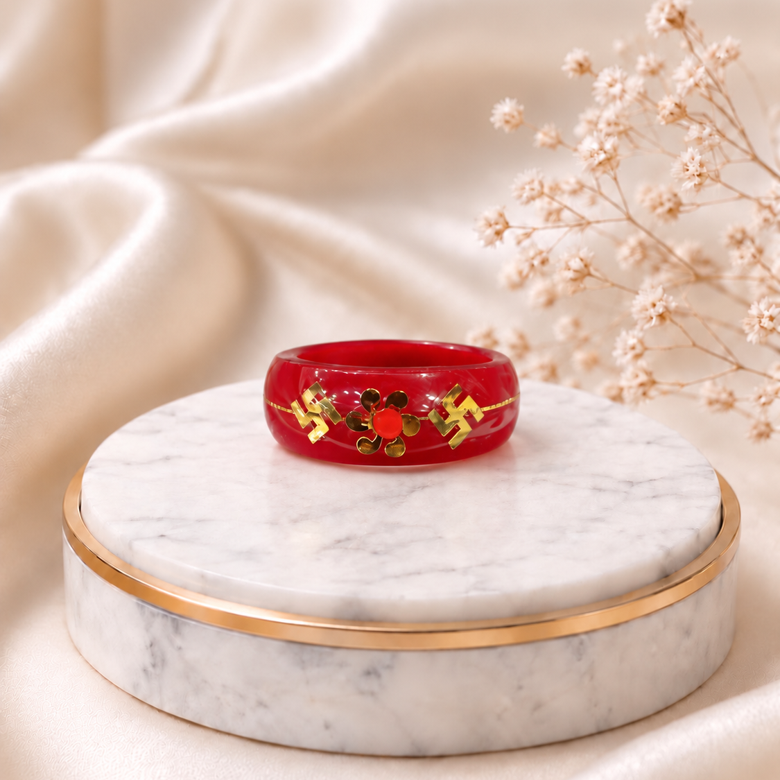 Decorative Gold-Wire & Sticker Fashion Ring