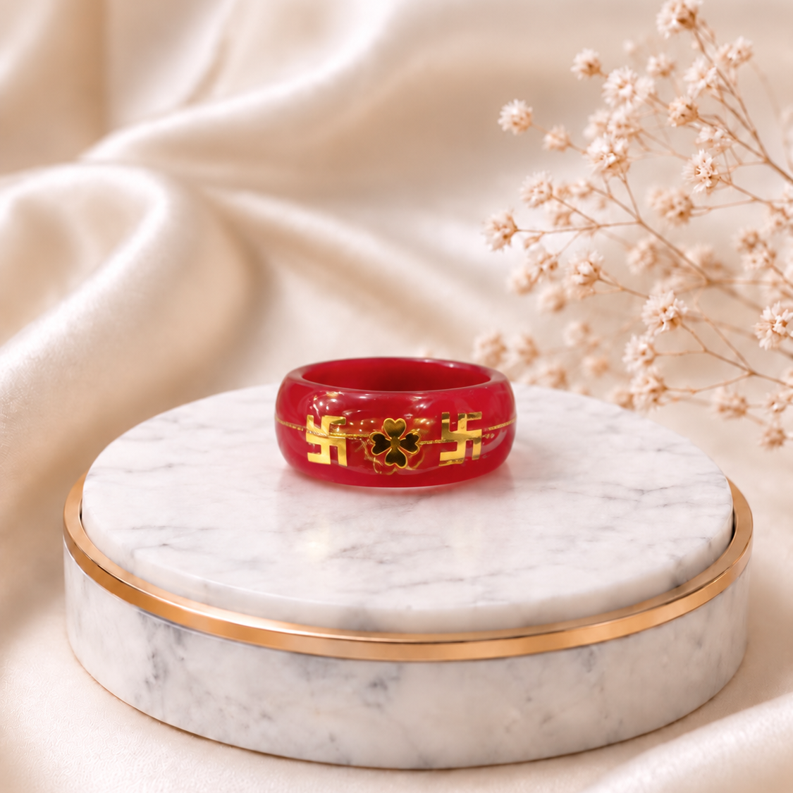 Decorative Gold-Wire & Sticker Fashion Ring