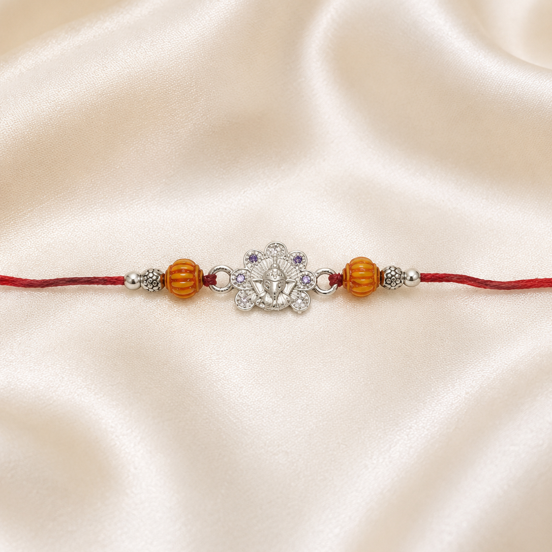 SILVER RAKSHABANDHAN RAKHI