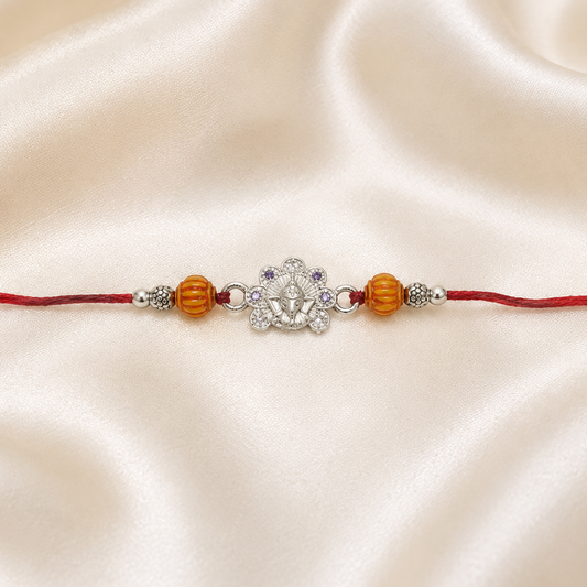 SILVER RAKSHABANDHAN RAKHI