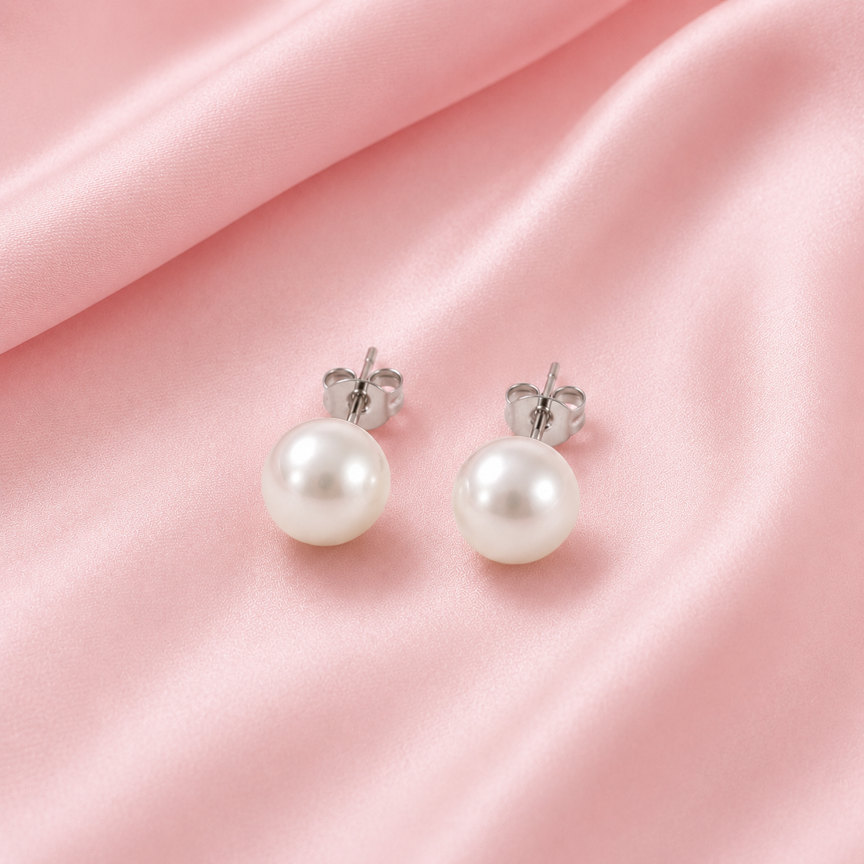 Classic Pearl Stud Earrings – Big, Large & Small