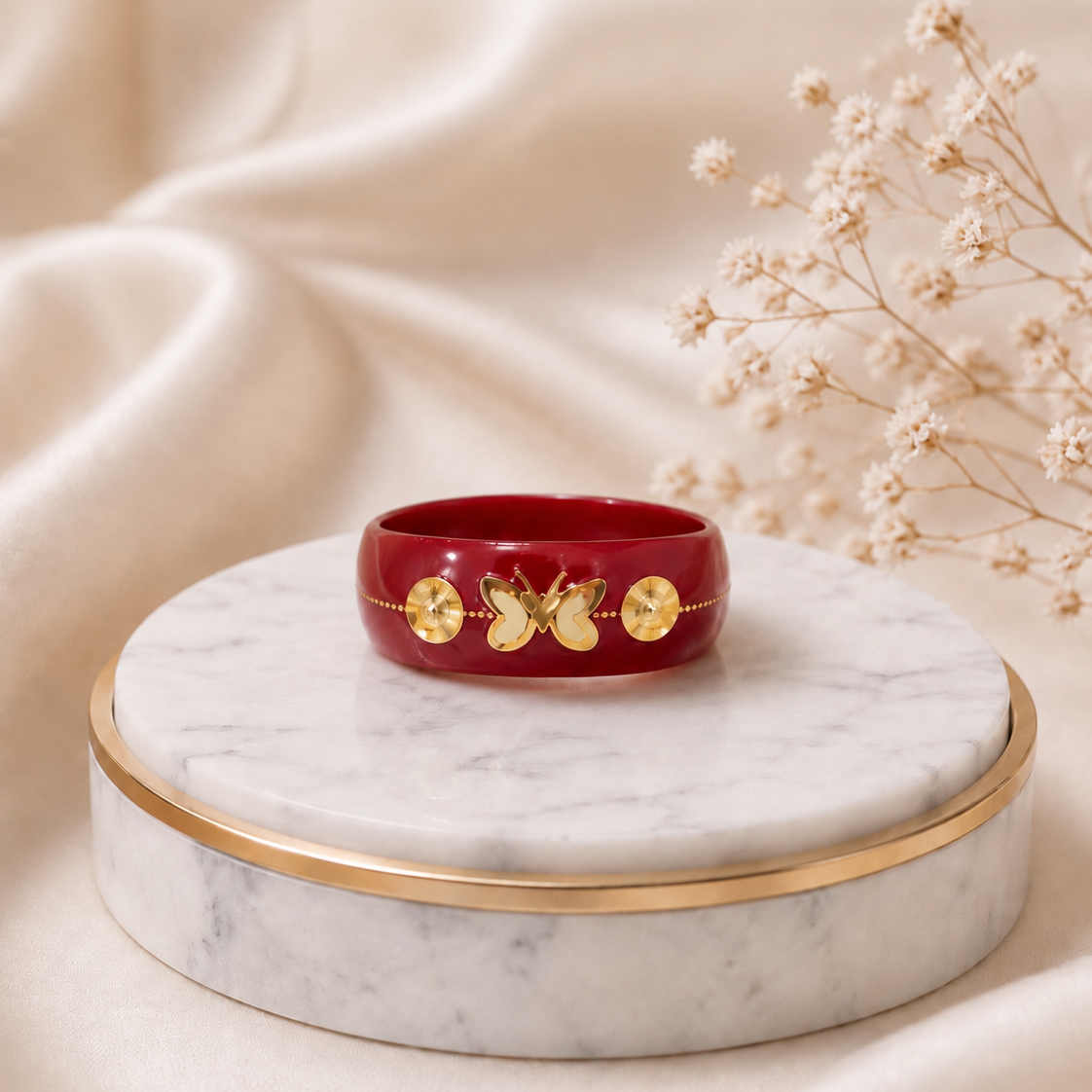 Decorative Gold-Wire & Sticker Fashion Ring