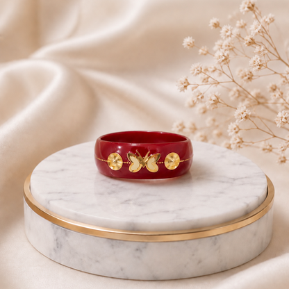 Decorative Gold-Wire & Sticker Fashion Ring