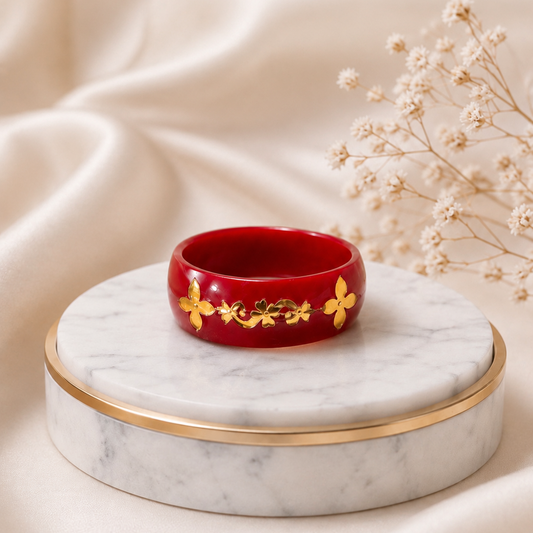 Decorative Gold-Wire & Sticker Fashion Ring