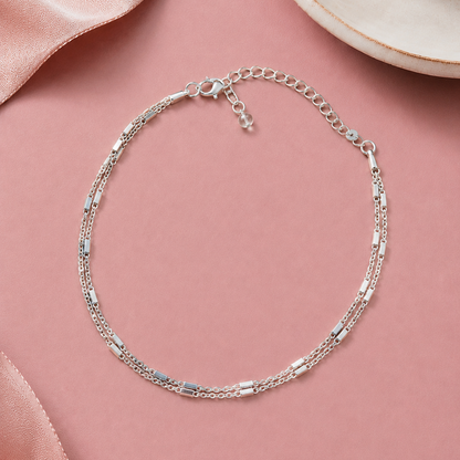 Celeste Double-Layer Chain Anklet