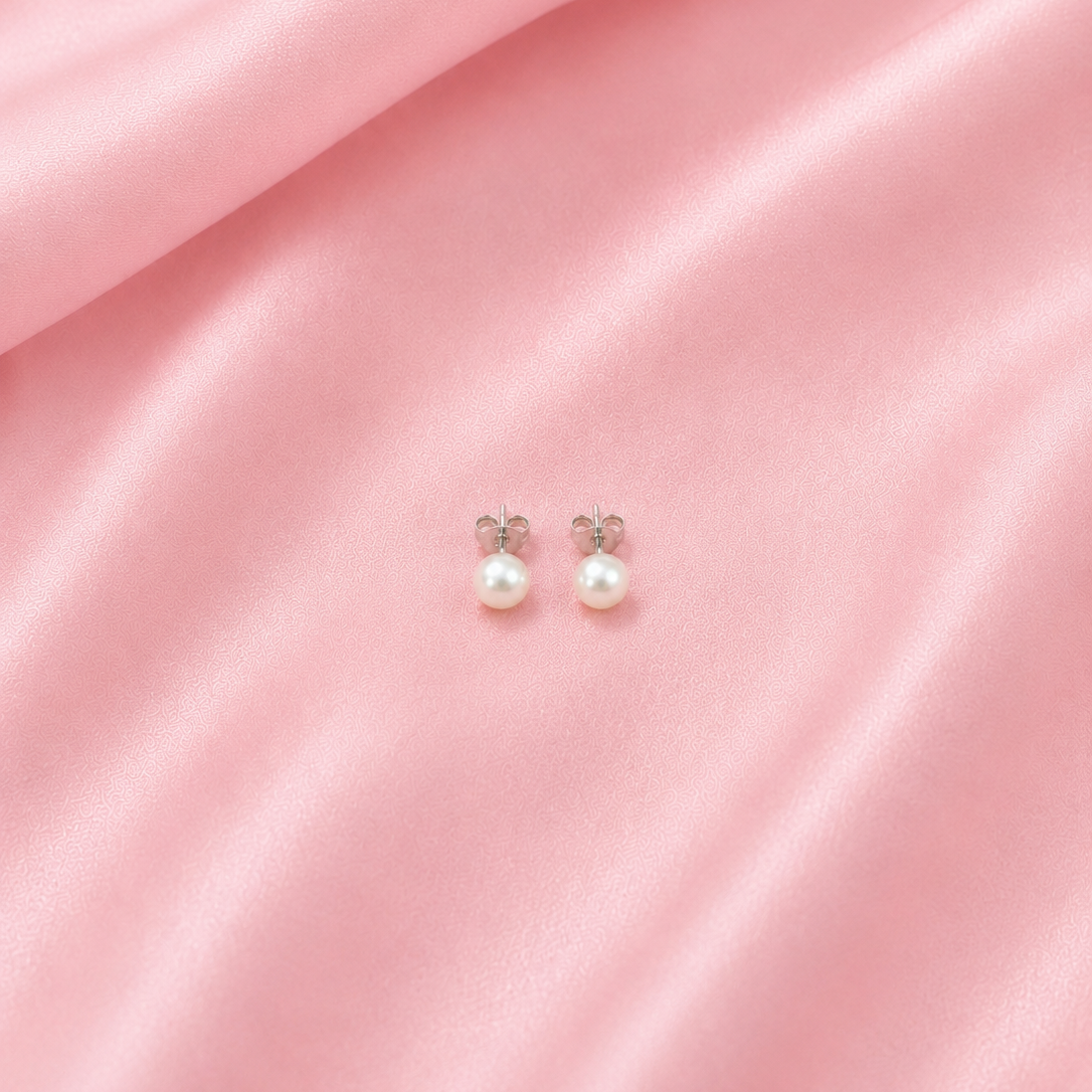 Classic Pearl Stud Earrings – Big, Large & Small